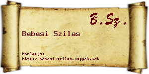 Bebesi Szilas névjegykártya